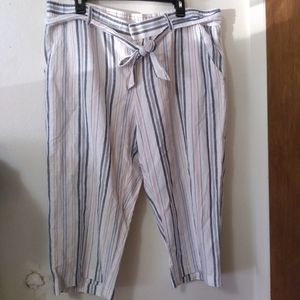 Liz claiborne linen capri women's pants